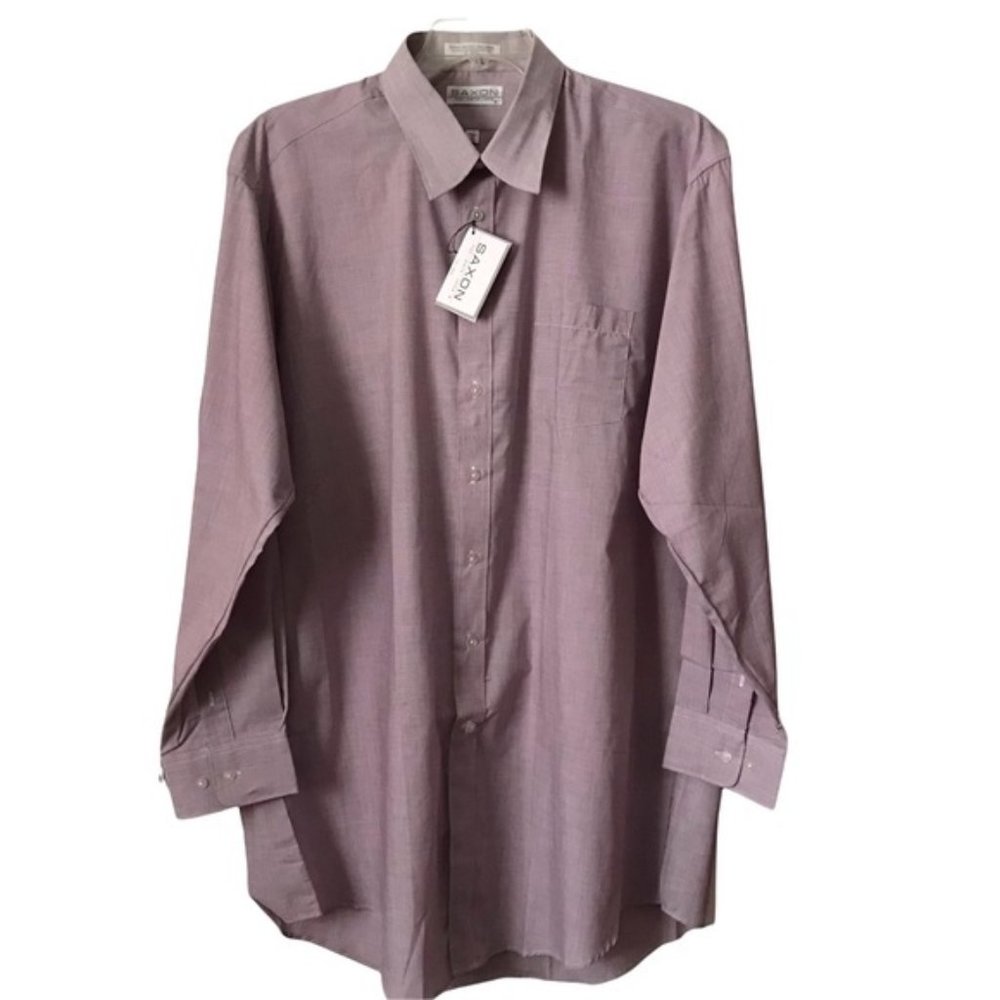 NWT Saxon Men’s Button Down Shirt Tall 18/36
